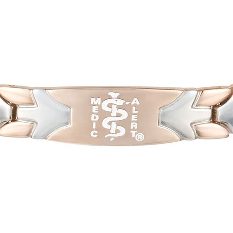 Sleek Medical Id Bracelet Rose Gold Medicalert Foundation