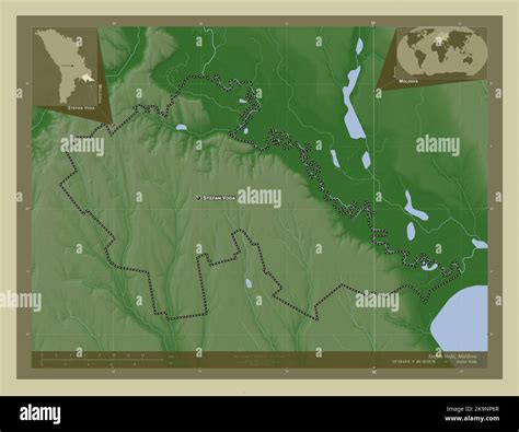 Stefan Voda District Of Moldova Elevation Map Colored In Wiki Style