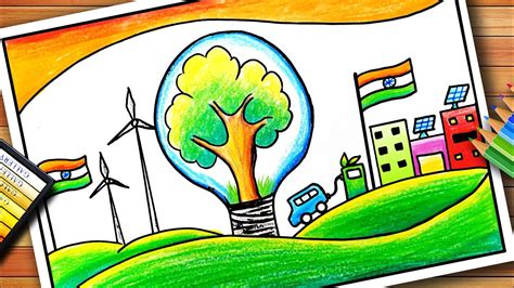 Energy Conservation Day Drawing Energy Conservation Day Poster Save