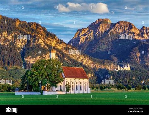 Pilgrimage Church Of St Coloman And Neuschwanstein Castle Schwangau