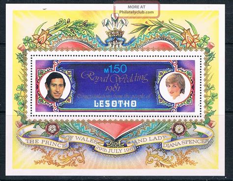 Lesotho 1981 Royal Wedding Sg Ms 454