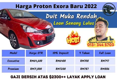 Harga Proton Exora Baru Bulanan Rendah Boleh Full Loanpromosi