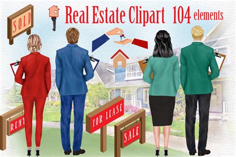 Real Estate Clipart Realtor Clipart Graphic By Lecoqdesign Creative