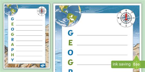 Geography Acrostic Poem Template Teacher Made Twinkl