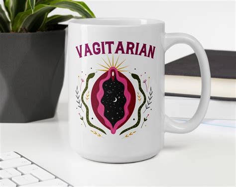 Funny Vagina Mug Inappropriate Gift For Boyfriend Naughty Anniversary Gift For Lesbian