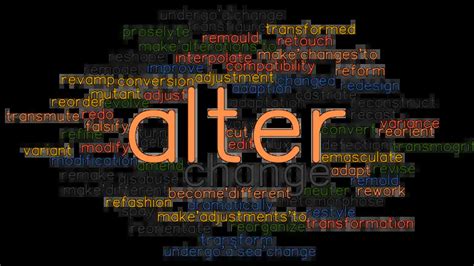 ALTER: Synonyms and Related Words. What is Another Word for ALTER? - GrammarTOP.com