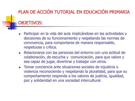 Ppt Plan De Acci N Tutorial En Primaria Powerpoint Presentation Free