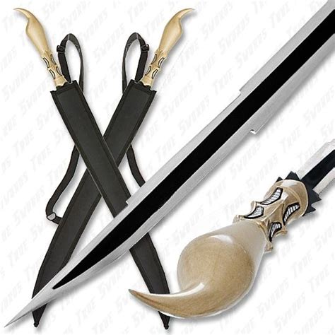 Scorpion Stinger Twin Sword Set With Shoulder Harness Sheath Sword