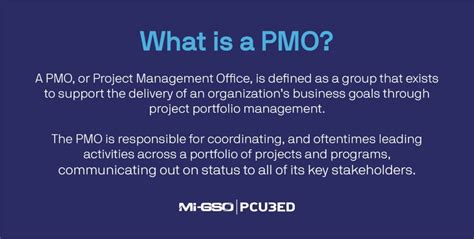 What Is A Pmo Your Guide To The Project Management Office Mi Gso Pcubed