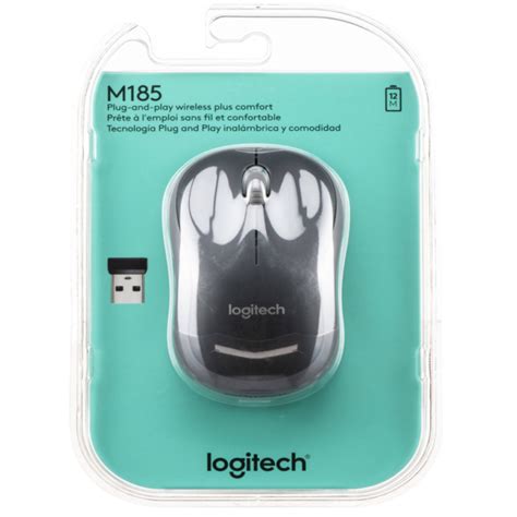 Mouse M185 Nano Wireless Logitech 910 002225 Black J Suministros