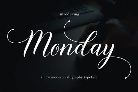 Monday Font By Greentype · Creative Fabrica Handwritten Script Font