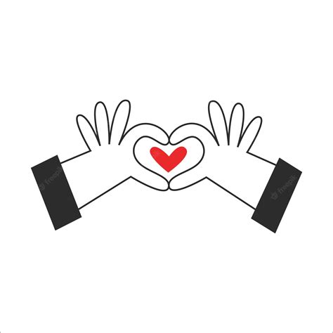 Premium Vector Hands Make A Shape Of A Heart With Fingers Valentines