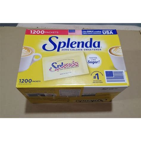 Splenda Zero Calorie Sweetener Tastes Like Sugar 1200 Packets