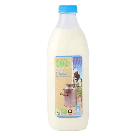 Carrefour Bio Leche Semidesnatada Fresca Ecológica Botella 1 5 L