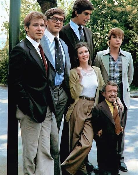 Part of Star Wars cast out of costumes: Harrison Ford (Han Solo), David ...