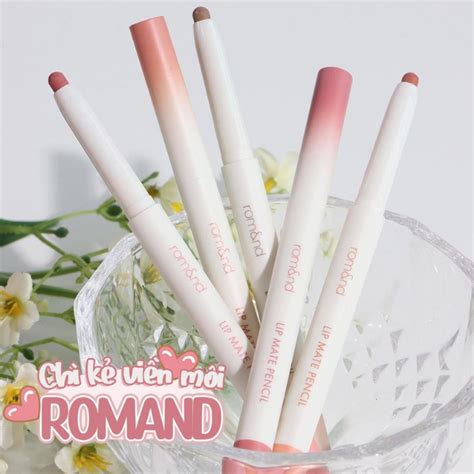 Son kẻ viền môi Romand Lip Matte Pencil Fig Breeze Màu Hồng Nude trầm Mỹ phẩm ĐẸP XINH
