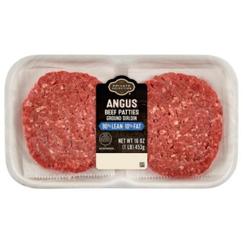 Private Selection® 9010 Lean Angus Ground Beef Patties 4 Ct 16 Oz