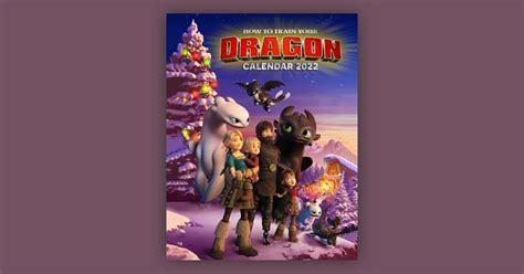 How To Train Your Dragon Calendar 2022 Calendar 2022 2023 Cartoon