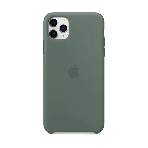 Capa Case Capinha Silicone Aveludado Iphone 11 Pro Max Verde Musgo Em