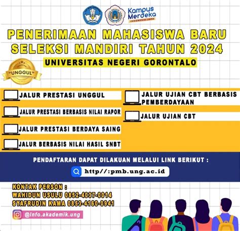 Informasi Penerimaan Mahasiswa Baru Jalur Seleksi Mandiri 2024