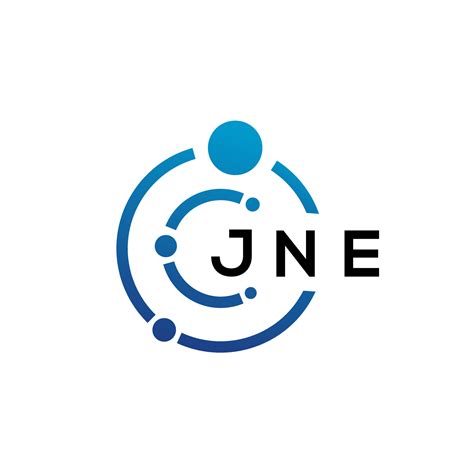 JNE letter technology logo design on white background. JNE creative ...