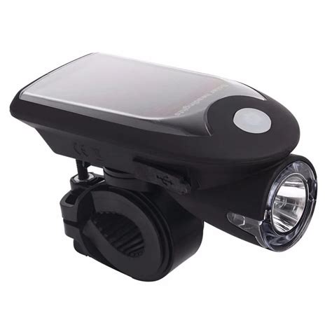 Bike Solar Energy Led Solar Usb Rechargeable Front Head Light