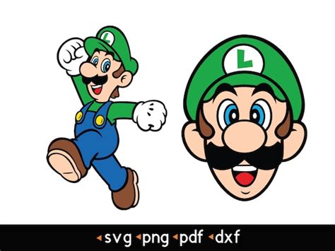 Pcs Layered Luigi Pack Svg Png Pdf Dxf Etsy Canada