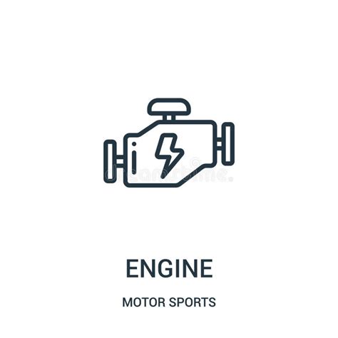 Vector Del Icono Del Motor De La Colecci N De Los Deportes De Motor L