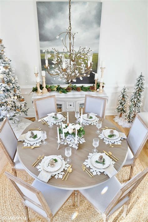 Rustic Glam Christmas Dining Room - Sand and Sisal