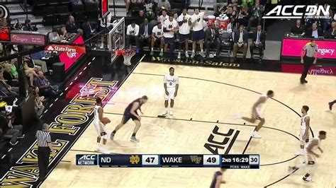 Notre Dame Vs Wake Forest Basketball Highlights 2017 18 Video