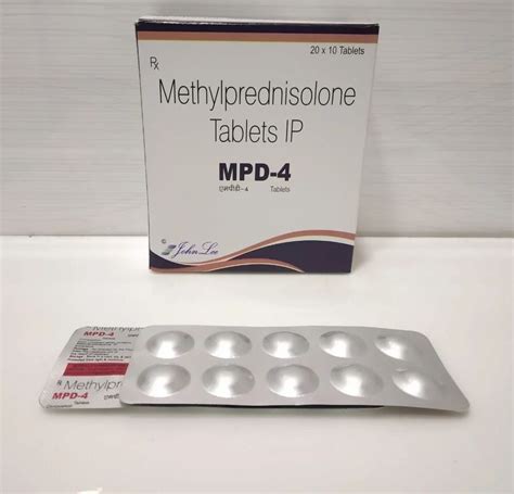 Methylprednisolone Tablets Ip 4 Mg At Rs 25stripe Methylprednisolone