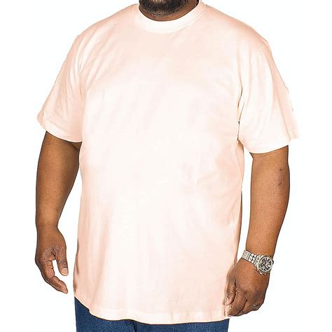 Bigdude Plain Crew Neck T Shirt Pale Pink Bigdude