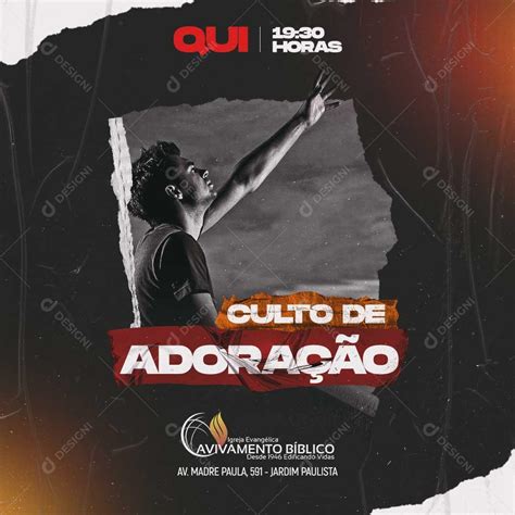 Culto De Adoração Social Media PSD Editável download Designi