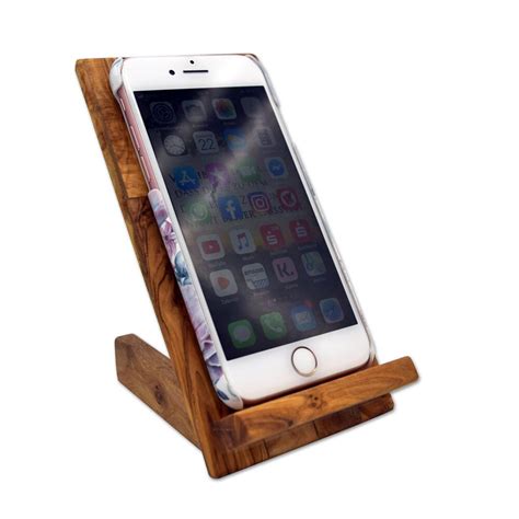 Wood Phone Stand Midcentury Modern - Etsy