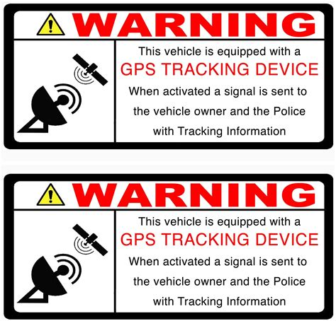 2 X Large Warning Gps Tracking Device This Vehicle Is Tracked