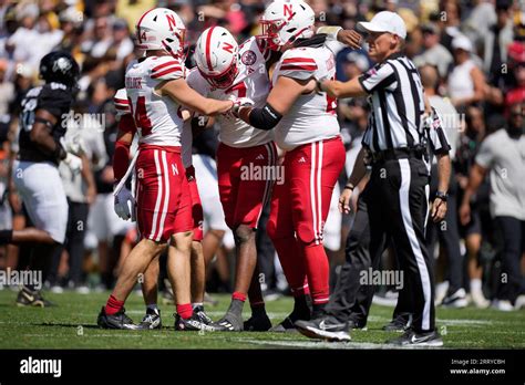 Nebraska Wide Receiver Alex Bullock Left And Offensive Lineman Turner