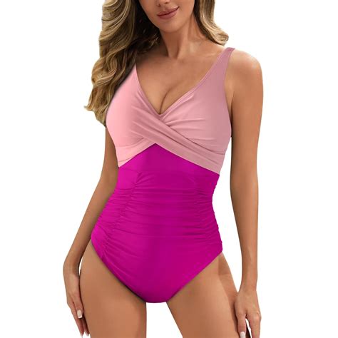 Ehrwe One Piece Swimsuit Women Women Mesh Push Up Padded Bikini Swimsuit Training Athletic