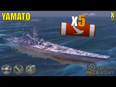 Yamato Kills K Damage World Of Warships Gameplay Youtube