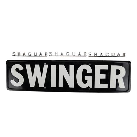 Lot 683 Swinger Car Licence Plate And Shaguar Badges Austin Powers