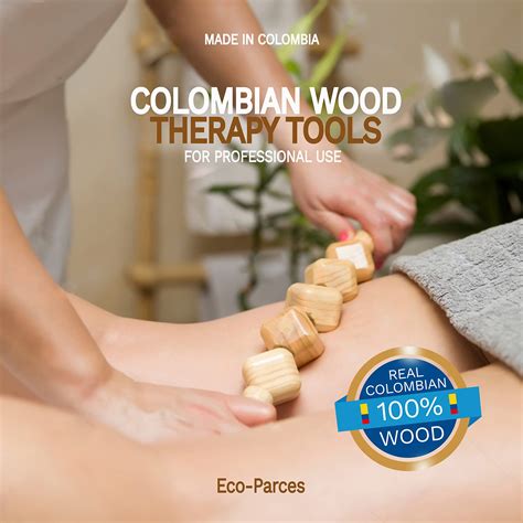 Buy Premium Quality Wood Therapy Kit Maderoterapia Colombiana Urapan 11 Piece Massage Wooden