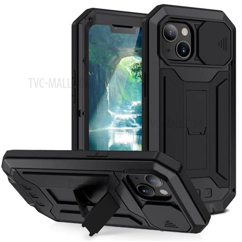 Wholesale R JUST Slide Camera Cover Shockproof PC Silicone Metal