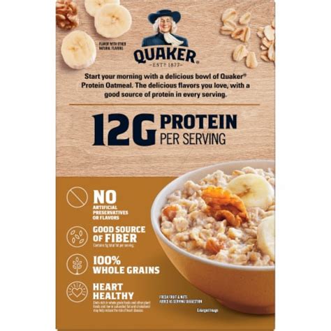 Quaker Banana Nut Protein Instant Oatmeal 6 Ct King Soopers