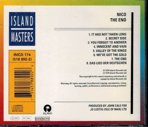 CD Nico The End Winyl Books