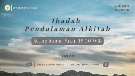 Ibadah Pendalaman Alkitab Oktober Pdt Amos L Purba Youtube