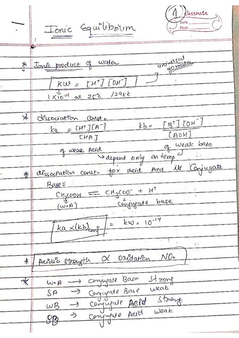 Solution Ionic Equilibrium Notes Studypool