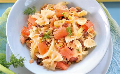 Farfalle Mit Lachs Fenchel Und Pignoli Rezept GUSTO AT