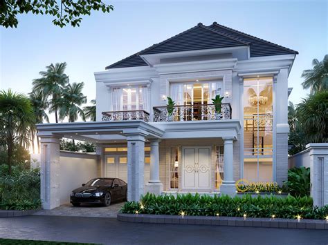 Desain Rumah Classic 2 Lantai Ibu Lily Di Palembang Housefacade 7321