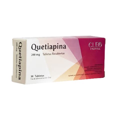 Quetiapina 200Mg X 30 Tabletas Cleo Pharma Farmatina La Farmacia