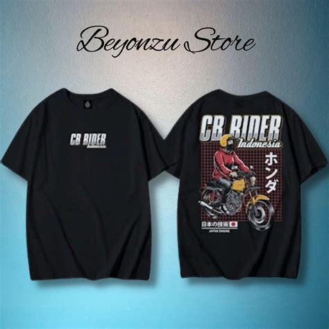 Jual Kaos Motor CB Rider Indonesia Unisex Lengan Pendek All Size