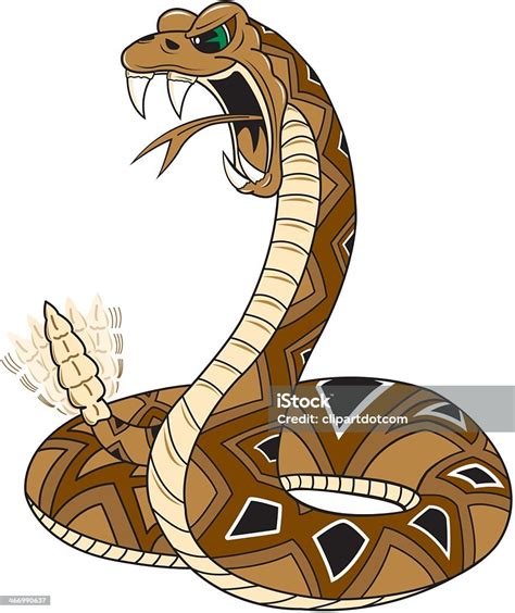 Ilustración De Serpiente De Cascabel Y Más Vectores Libres De Derechos